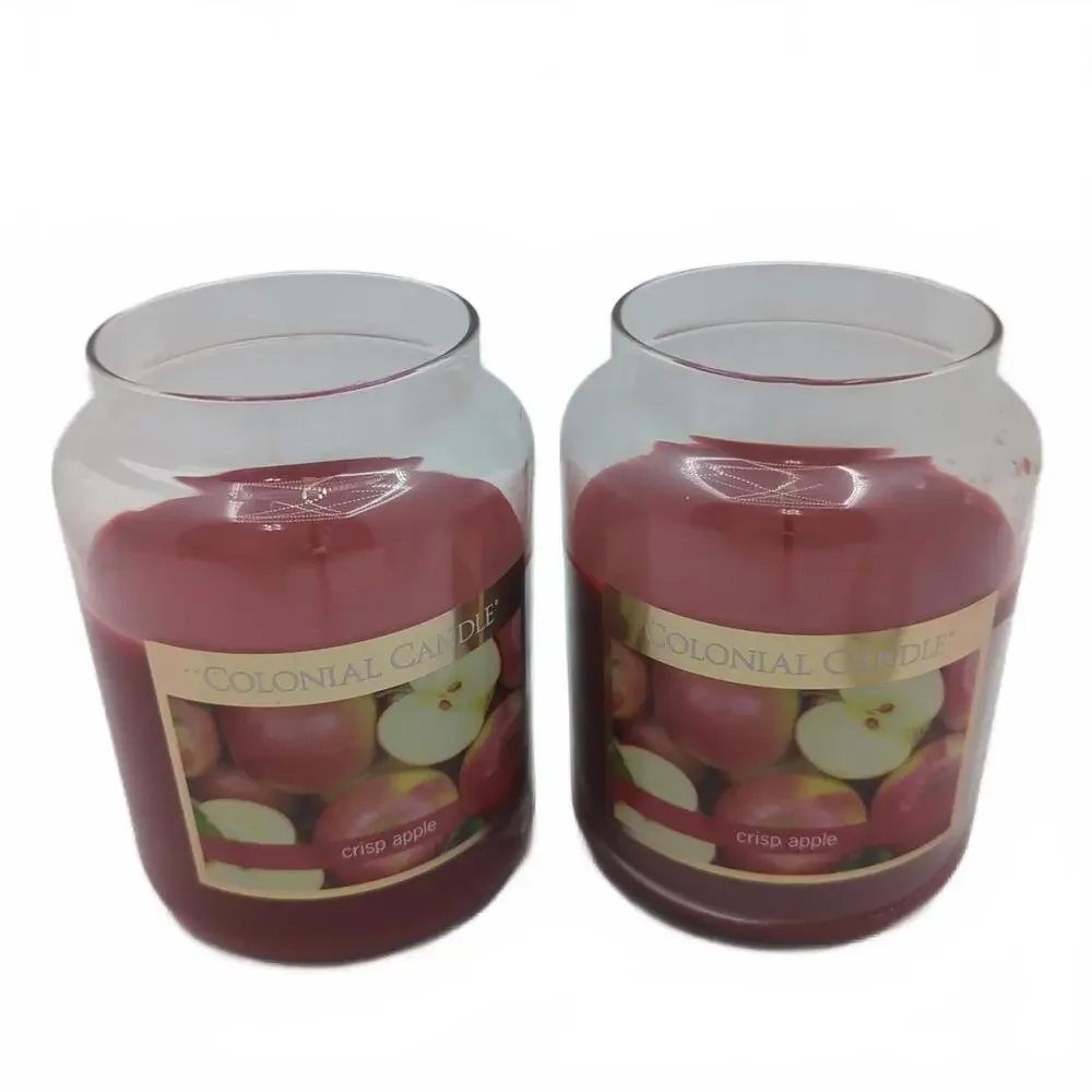 Colonial Candle Crisp Apple Large Jar Candle 18oz 2‎ Pack Fresh Apple Scent